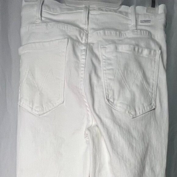 MOTHER The Hustler Ankle Fray Jeans | Size 26 | White “Fairest of Them All” - Picture 13 of 14